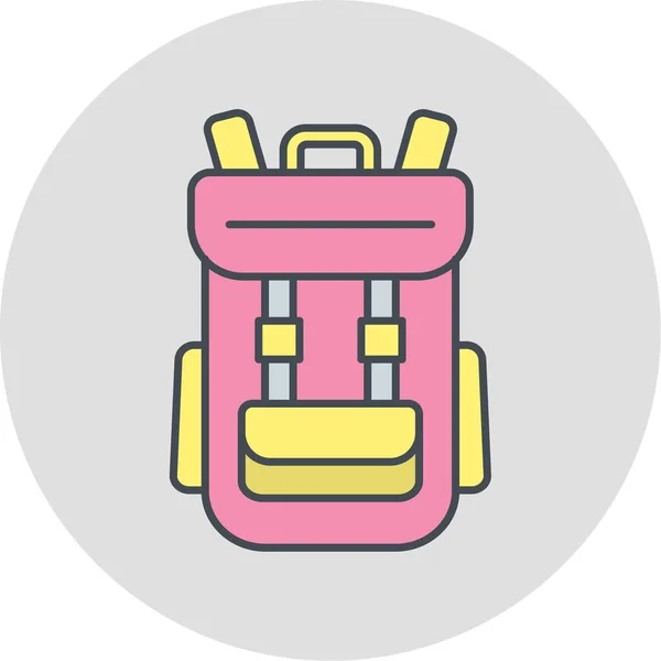 Rucksack Web Symbol Einfache Illustration — Stockvektor