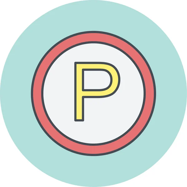 Векторна Ілюстрація Значка Паркування — стоковий вектор