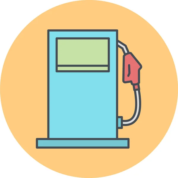 Ilustração Vetorial Ícone Posto Gasolina —  Vetores de Stock