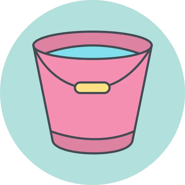 Vector Illustration Water Bucket Icon — ストックベクタ