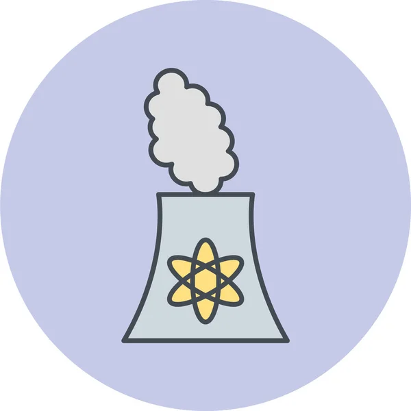 Nuclear Vector Icon Modern Simple Illustration — ストックベクタ