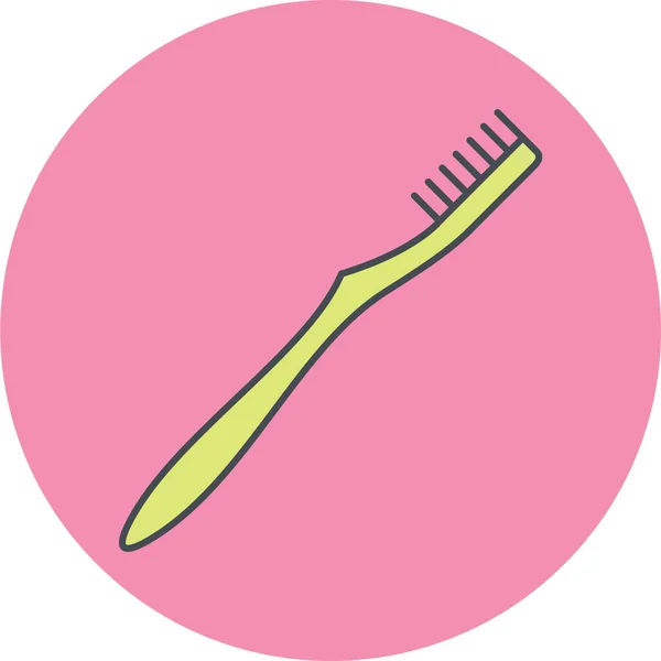 Toothbrush Icon Flat Illustration Comb Vector Icons Web — Stock Vector