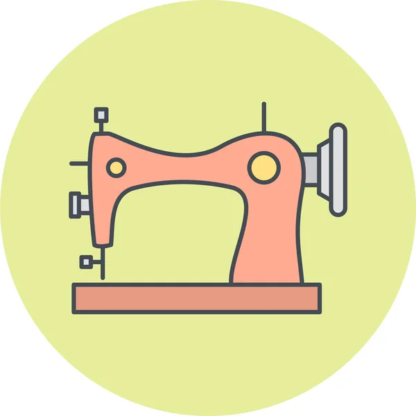 Sewing Machine Icon Simple Illustration Clothes Vector Symbol Web Design — Stock Vector