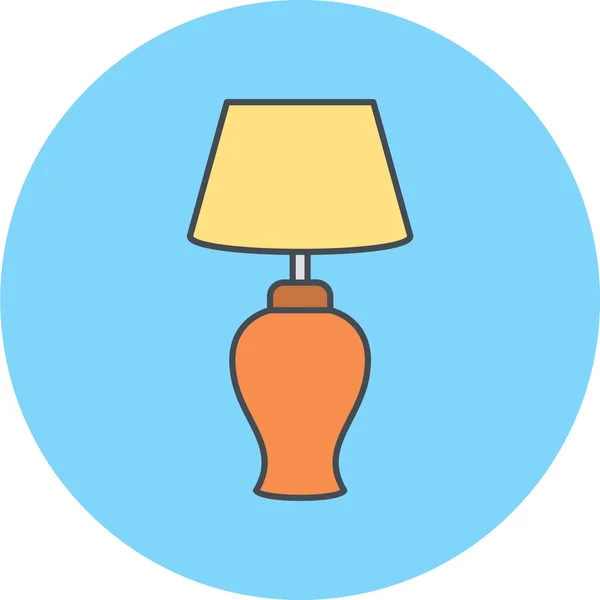 Vektor Illustration Modern Bordslampa Ikon — Stock vektor