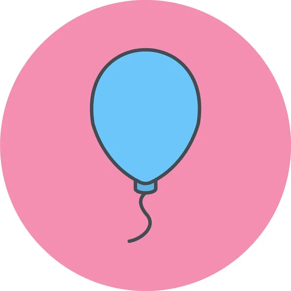 Tek Balon Simgesinin Vektör Illüstrasyonu — Stok Vektör