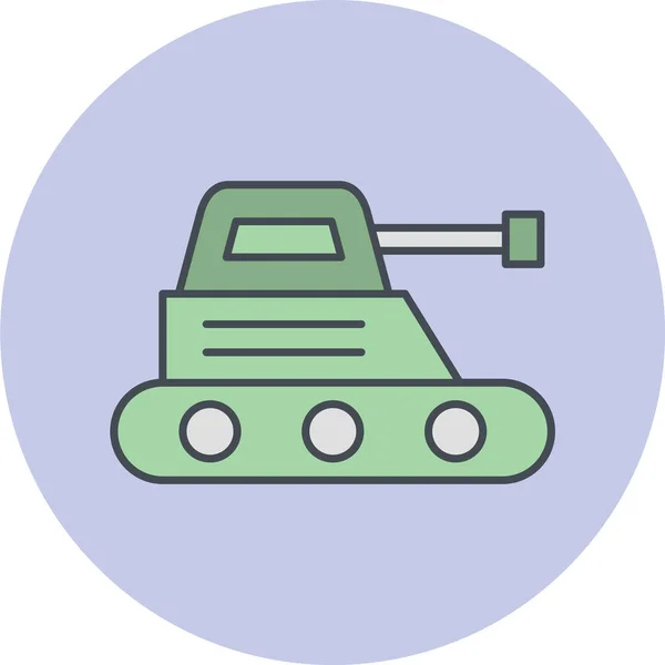 Иконка Военного Танка Векторная Иллюстрация — стоковый вектор