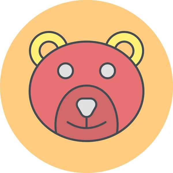 熊さん Webアイコンシンプルなイラスト — ストックベクタ