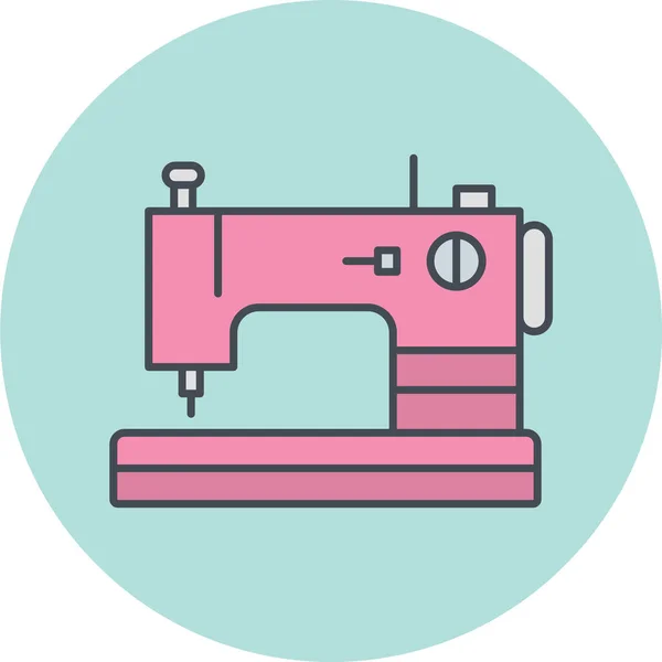 Ícone Máquina Costura Ilustração Vetorial — Vetor de Stock