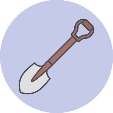 Kürek simgesinin vektör illüstrasyonu