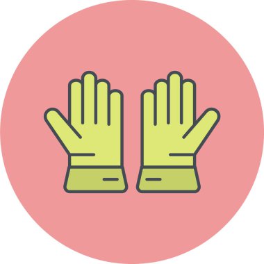 Eldiven simgesi vektör illüstrasyonu