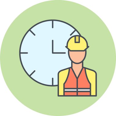 İşçi insan simgesinin vektör illüstrasyonu