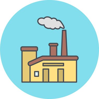 Fabrika simgesi vektör illüstrasyonu