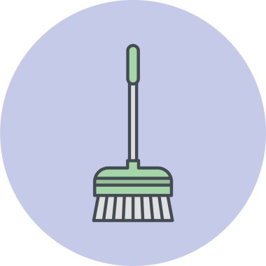 Süpürge. Web simgesi basit illüstrasyon