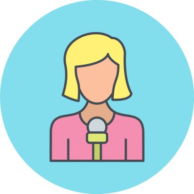 Bir kadın simgesinin vektör illüstrasyonu