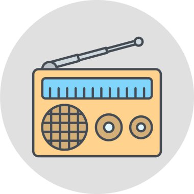 Radyo simgesinin vektör illüstrasyonu