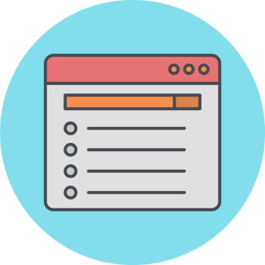 tarayıcı simgesi vektör illüstrasyonu