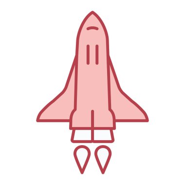 roket fırlatma simgesi vektör çizimi