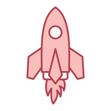 roket ikonu vektör illüstrasyonu