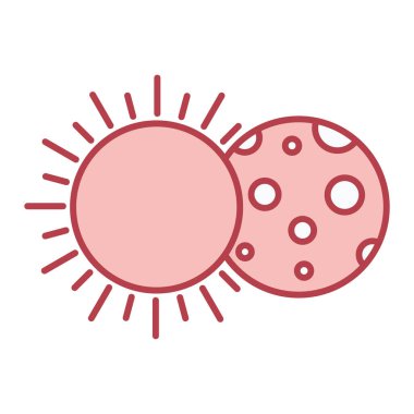 Gökkuşağı ve bulutlu güneş vektör çizim tasarımı