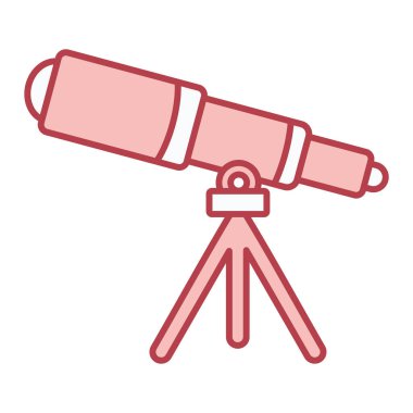 Teleskop. Web simgesi basit illüstrasyon