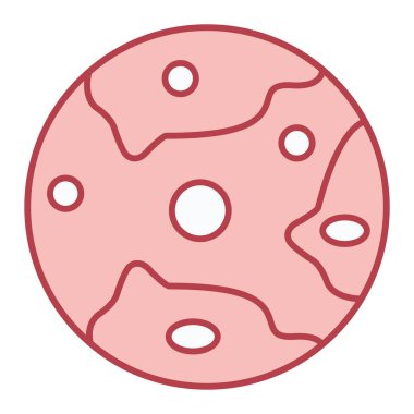 Gezegen ikonu. Web için güneş topu vektör simgelerinin özet çizimi