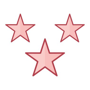 Beyaz arkaplanda izole edilmiş yıldız simgesi vektörü, şeffaf işaret