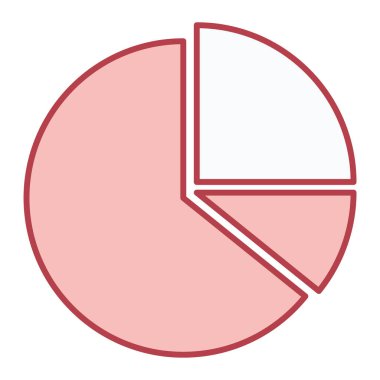 Pasta grafiği simgesi. Web tasarımı için grafik vektör simgelerinin düz çizimi