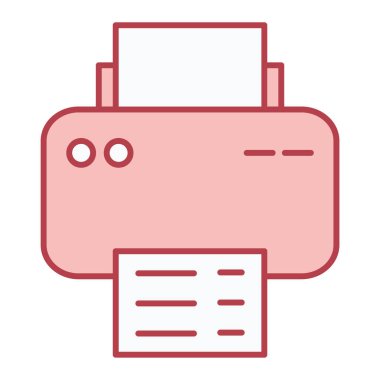 Yazıcı. Web simgesi basit illüstrasyon