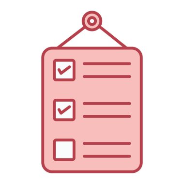 Kontrol listesi simgesi vektör illüstrasyonu