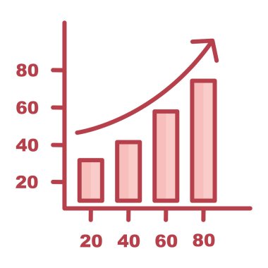 Bar çizelgesi simgesi. vektör illüstrasyonu