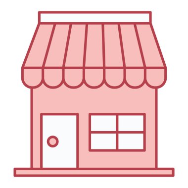 Dükkan. Web simgesi vektör illüstrasyonu