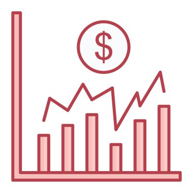 finansal büyüme grafik vektörü çizimi