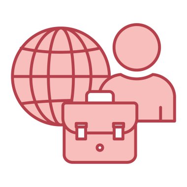 Seo ve ağ simgesinin vektör illüstrasyonu