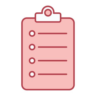 Kontrol listesi simgesi vektör illüstrasyonu