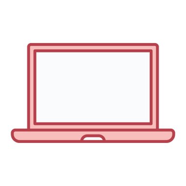 dizüstü bilgisayar simgesi. düz dizayn