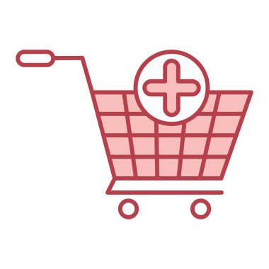 Alışveriş arabası ikon vektör illüstrasyonu