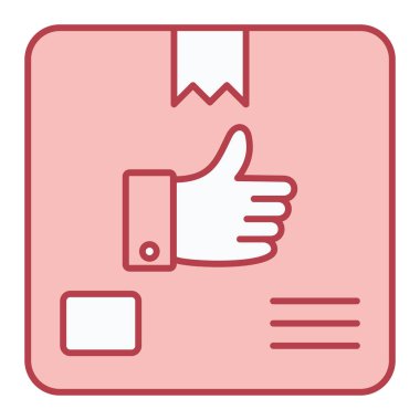 Alışveriş poşeti ikonuyla el. Web için hediye vektör simgeleri tutan ellerin düz çizimi