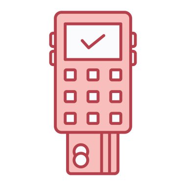 ATM ödeme ikonu vektörü. İnce çizgi işareti. izole edilmiş sınır sembolü çizimi