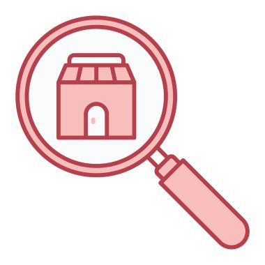 Arama simgesi vektör illüstrasyon tasarımlı büyüteç