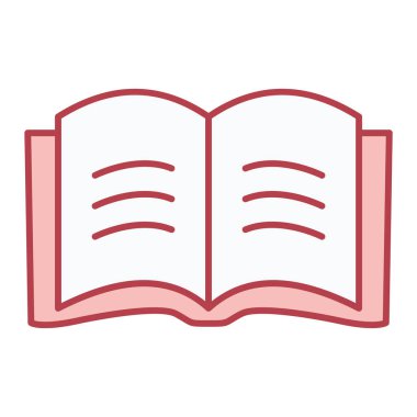 kitap simgesi vektör illüstrasyonu