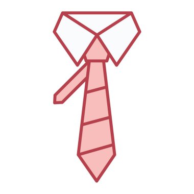 ağ ve mobil uygulama tasarımınız için beyaz arkaplanda izole edilmiş kravat simgesi vektörü, kravat logosu kavramı