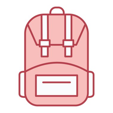 sırt çantası simgesi vektör illüstrasyonu