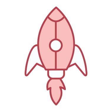roket ikonu vektör illüstrasyonu