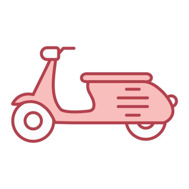 Scooter ikonu. Web için motosiklet vektör simgelerinin özet çizimi