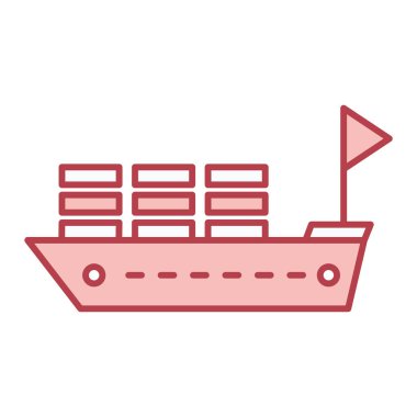 Gemi. Web simgesi basit illüstrasyon