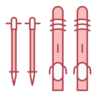 Balıkçı oltası simgesinin vektör çizimi