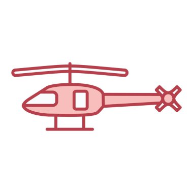 Helikopter simgesi vektör illüstrasyonu