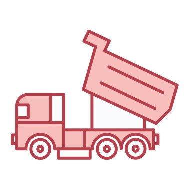 dağıtım kamyonu ikonu vektör çizimi tasarımı