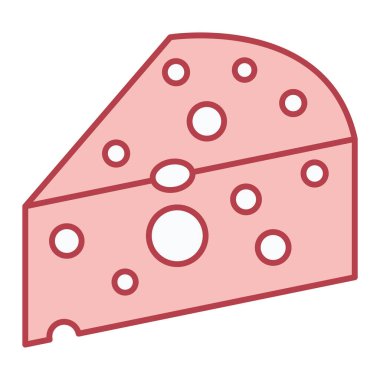 Peynir ikonu. Beyaz arkaplanda izole edilmiş web tasarımı için pizza vektör simgelerinin izometriği