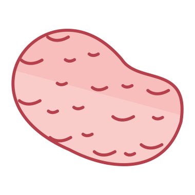Lezzetli yemek kawaii ikon vektör çizimi tasarımı